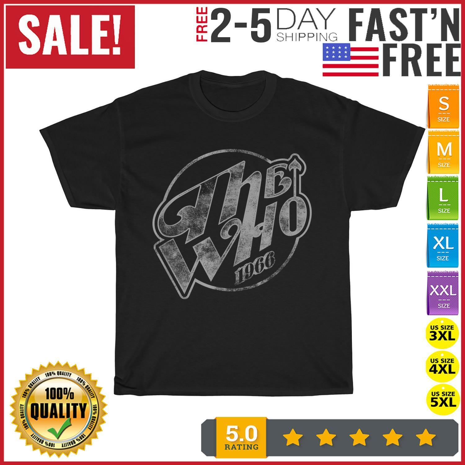 The Who Official Faded Logo 1966 Vintage T Shirt Men Fashion 2023 Women T Shirt