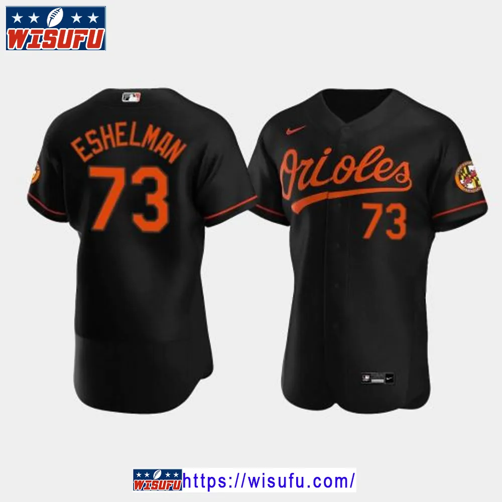 Thomas Eshelman 73 Baltimore Orioles Black Alternate Jersey Jersey