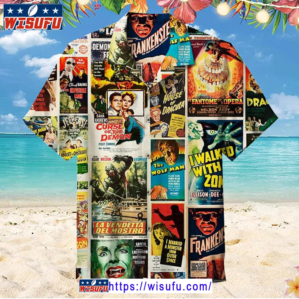 Thriller Movie Collage - Unis-ex Hawaiian Shirt