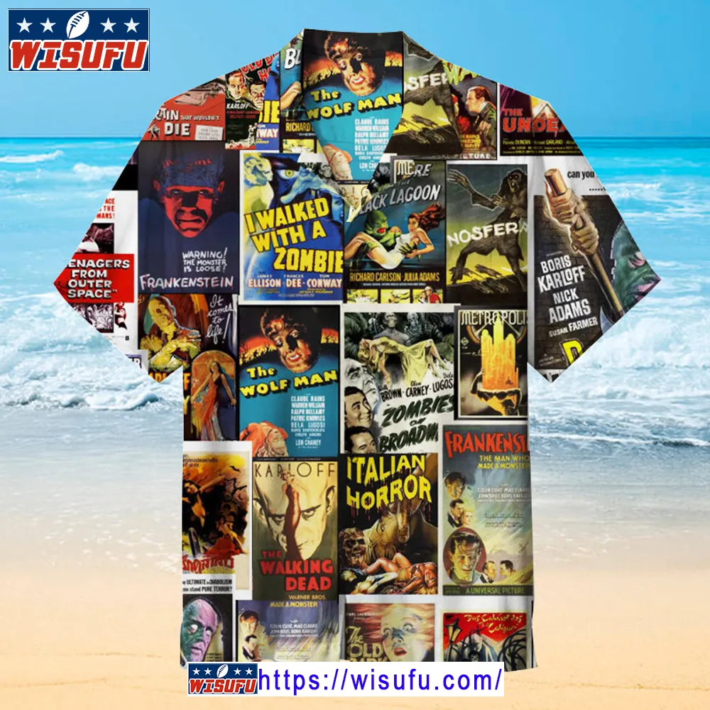 Thriller Movie Collage - Unise-x Hawaiian Shirt Wisufu92412