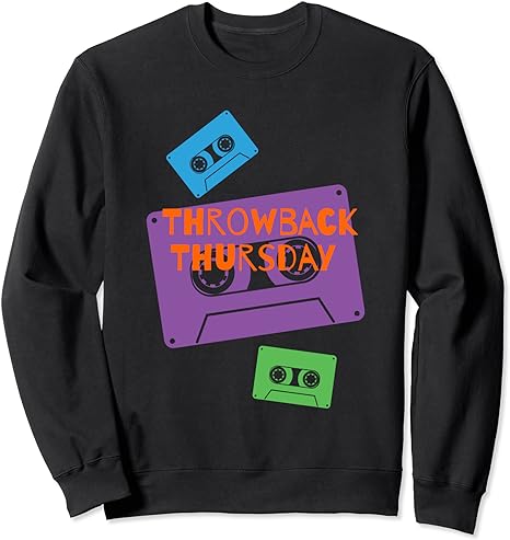 Throwback Thursday Retro 80's Cassette Sweatshirt