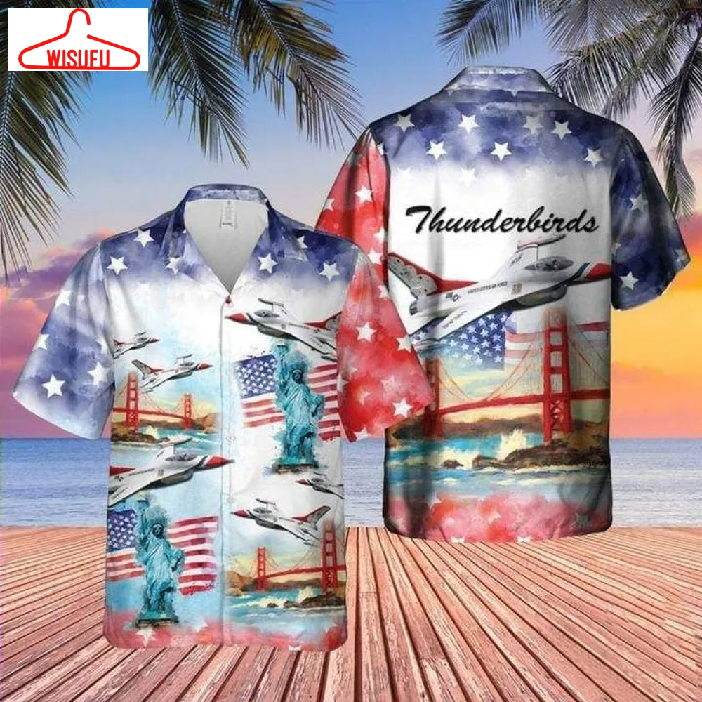 Thunderbirds 4th Of July Hawaiian Shirt - Unisex - Adult - Hw4279, New Hawaiian Holiday Outfits, New Fashion Gifts Vtbl42920