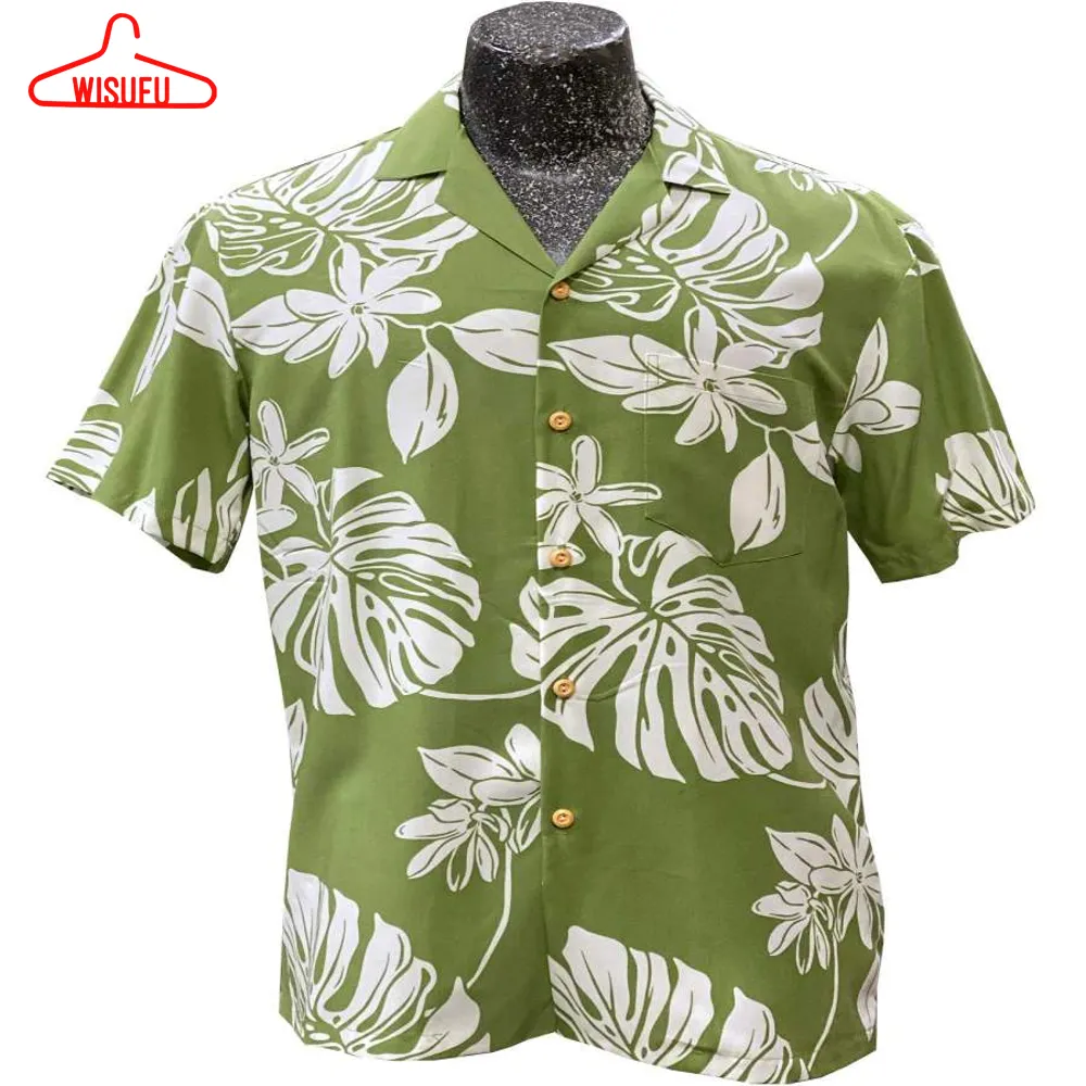 Tiare Fest Green Hawaiian Shirt, New Hawaiian Holiday Outfits, New Fashion Gifts