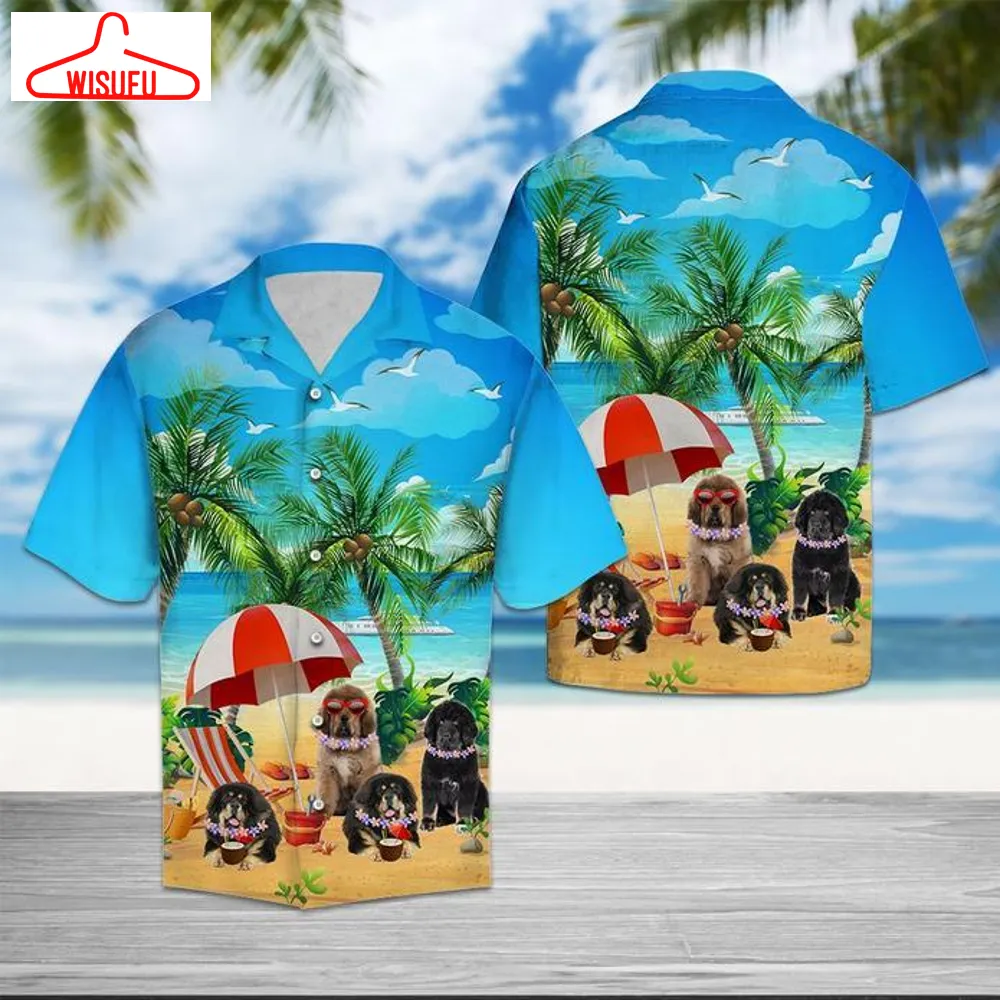 Tibetan Mastiff Beach Summer Hawaiian Shirt - For Men & Women - New Winter Fashion Shirt Gift For Family, New Fashion Gifts