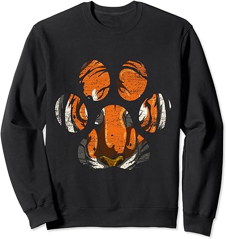 Tiger Paw Big Cat Portrait Tiger Sweatshirt