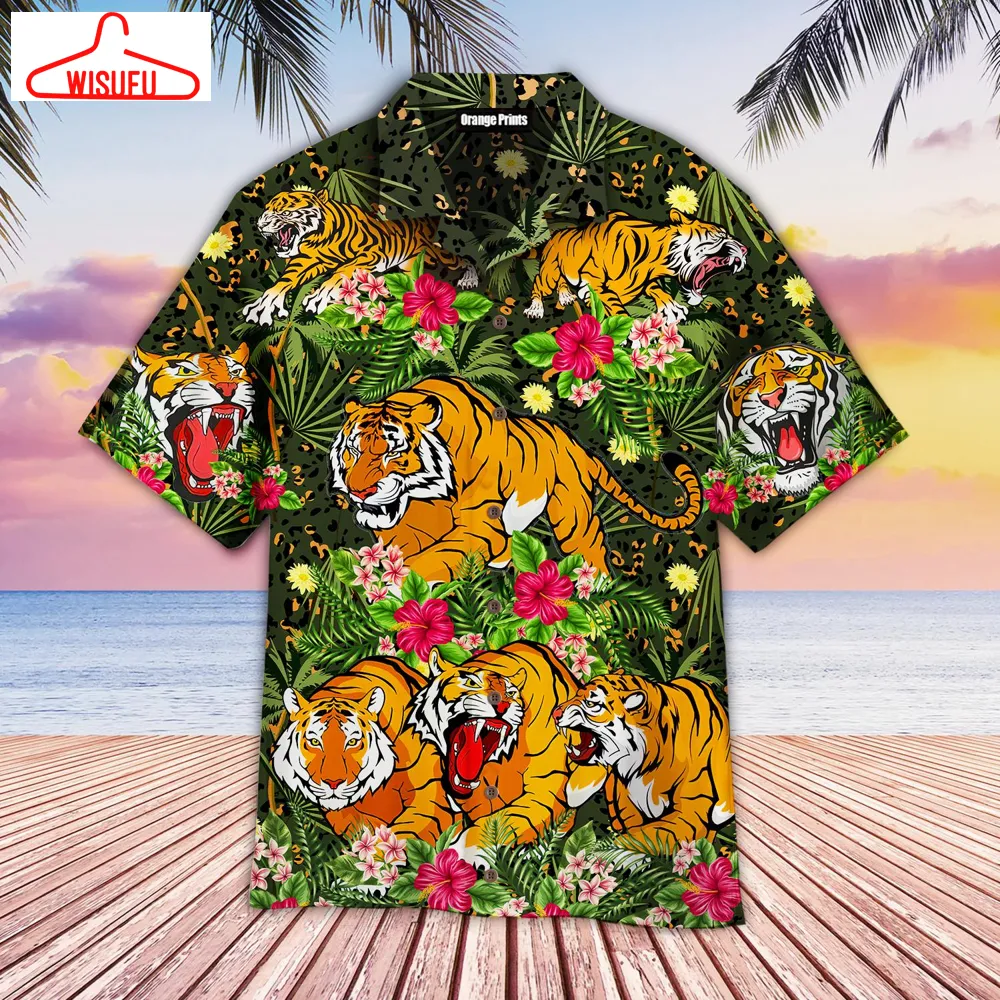 Tiger Tropical Hawaiian Shirt - For Men & Women - New Winter Fashion Shirt Gift For Family, New Fashion Gifts