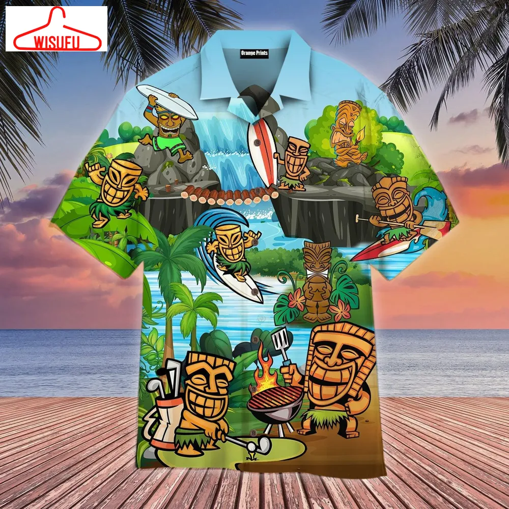 Tiki Keep Saying Aloha Tiki Hawaii Hawaiian Shirt - For Men & Women - New Winter Fashion Shirt Gift For Family, New Fashion Gifts