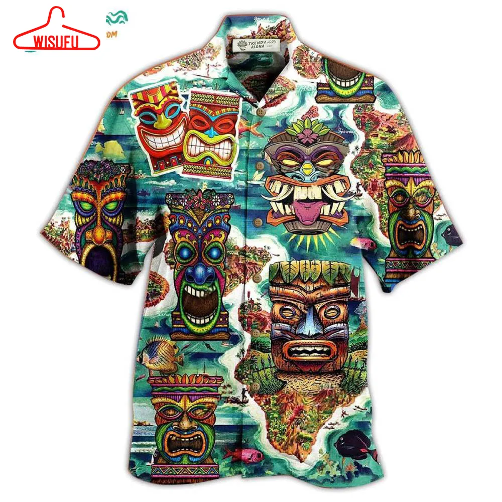 Tiki Keep Saying Aloha Tiki Hawaii Hawaiian Shirt- Wisufu Aloha