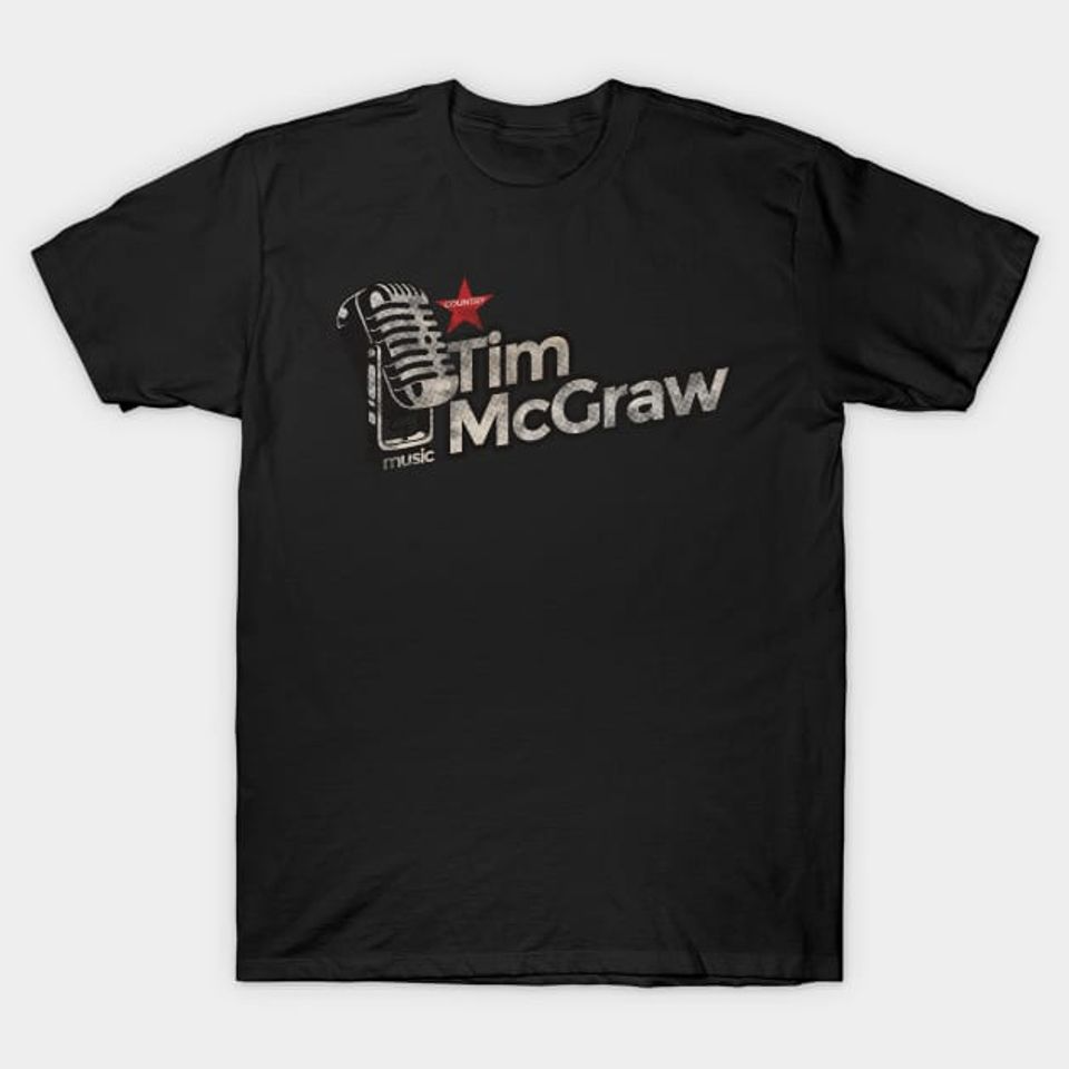 Tim McGraw - Vintage Microphone - Tim Mcgraw - T-Shirt