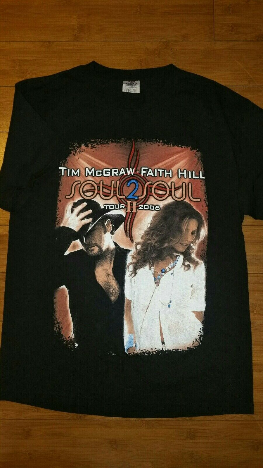 Tim McGraw Faith Hill Soul 2 Soul 2006 Tour Concert T-shirt black