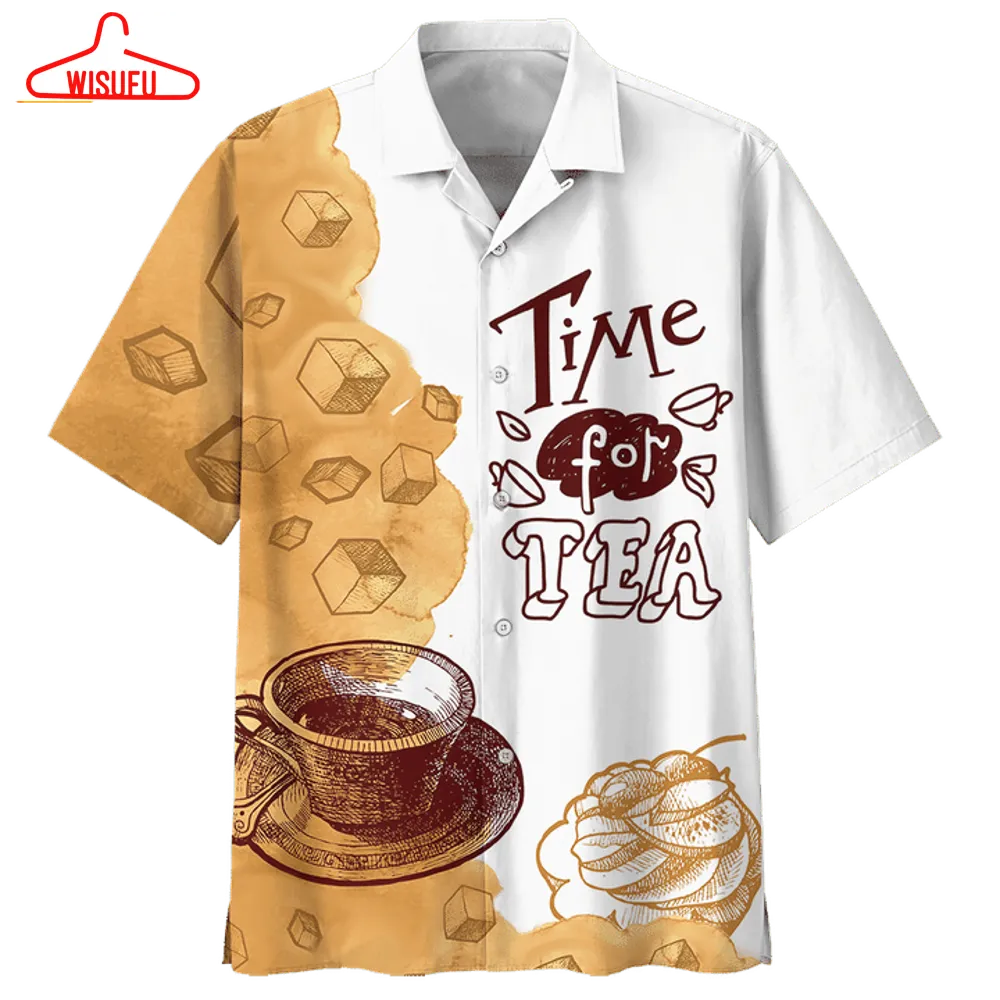 Time For Tea Coffee Aloha Hawaiian Shirt, New Fashion Gifts