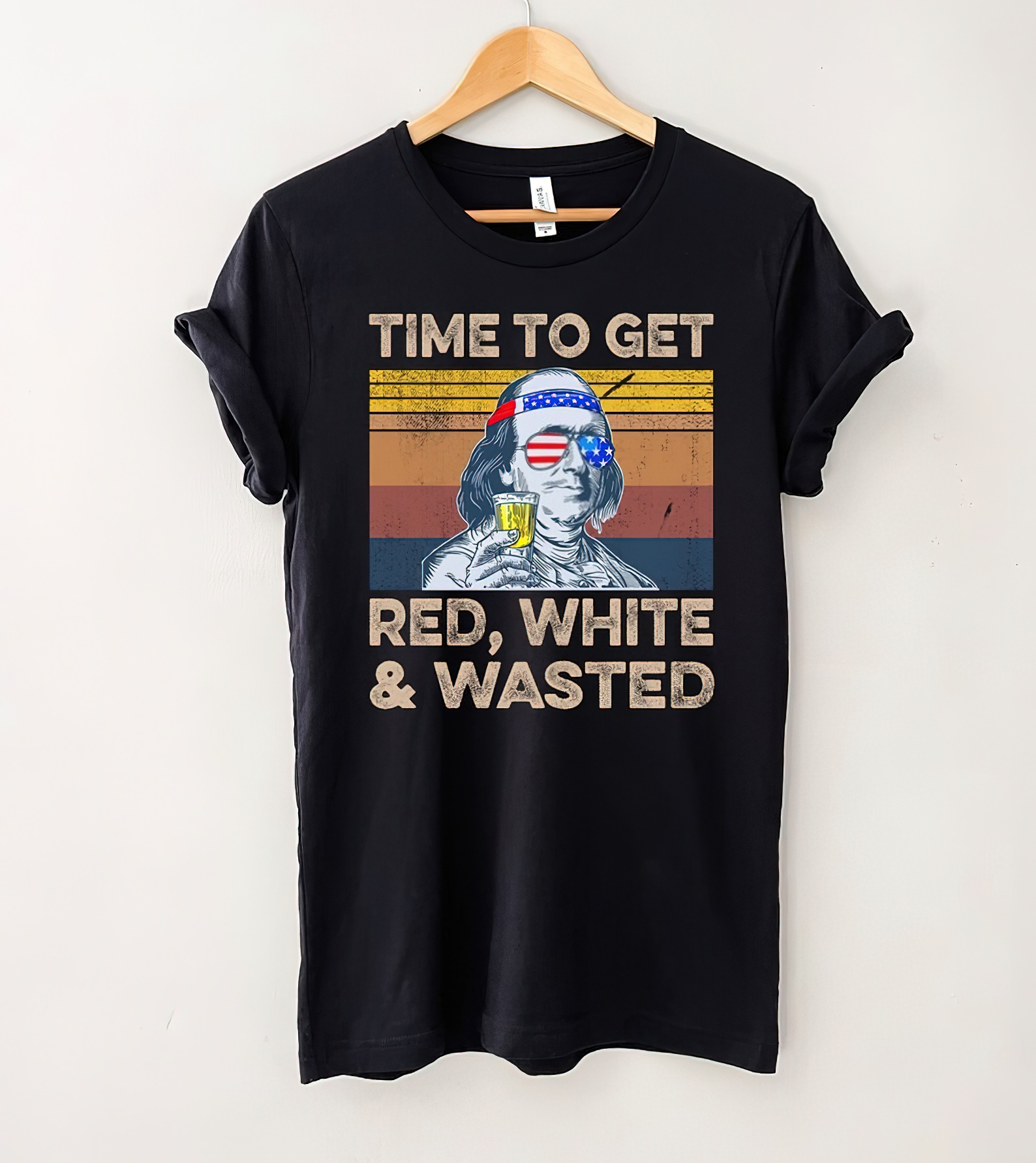 Time To Get Red White Wasted T-Shirt, America Shirt, 4th of July, Gift For Her, Gift For Him-gigapixel-standard-scale-2_00x