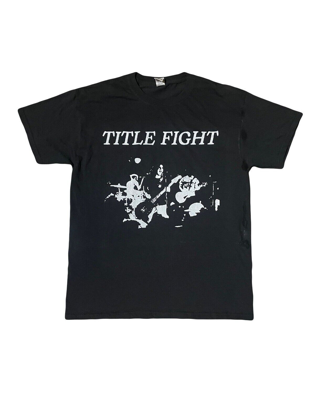 Title fight T Shirt Gildan Hand Printed