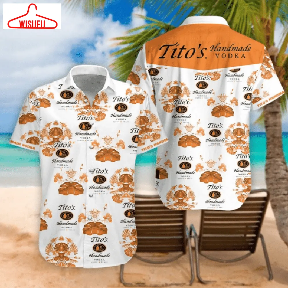 TitoÂs Handmade Vodka 1 Hawaiian Graphic Print Short Sleeve Hawaiian Casual, New Fashion Gifts