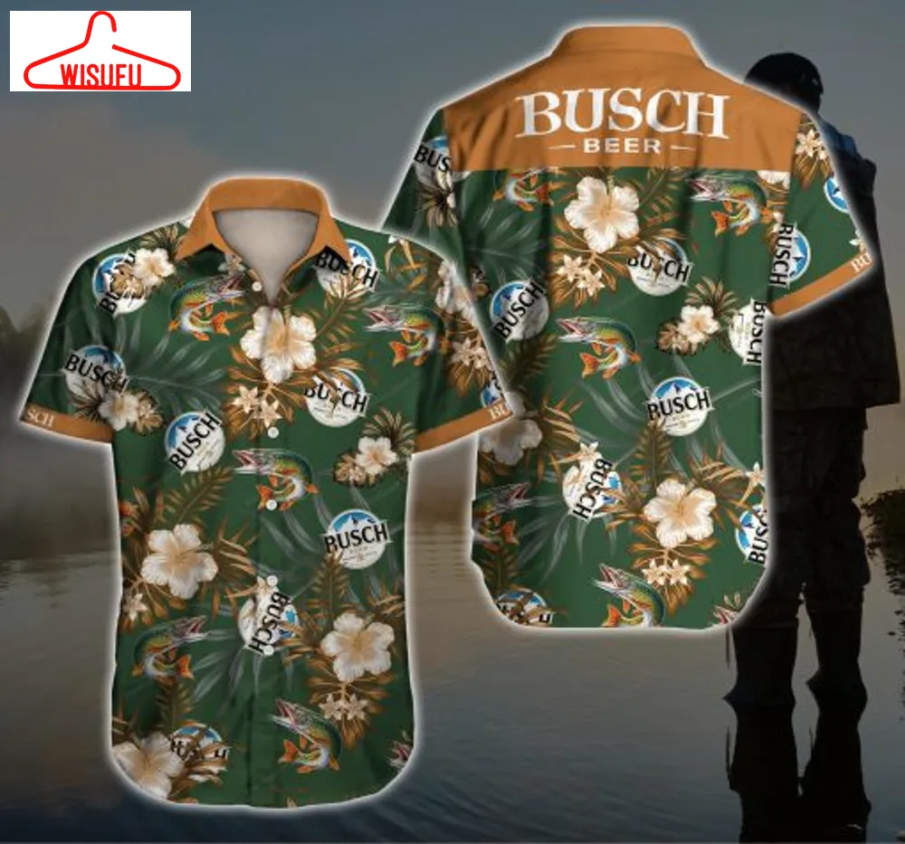 Tlmus Busch Fish Hawaii Shirt- Hawaiian Shirts For Men, New Hawaiian Holiday Outfits, New Fashion Gifts