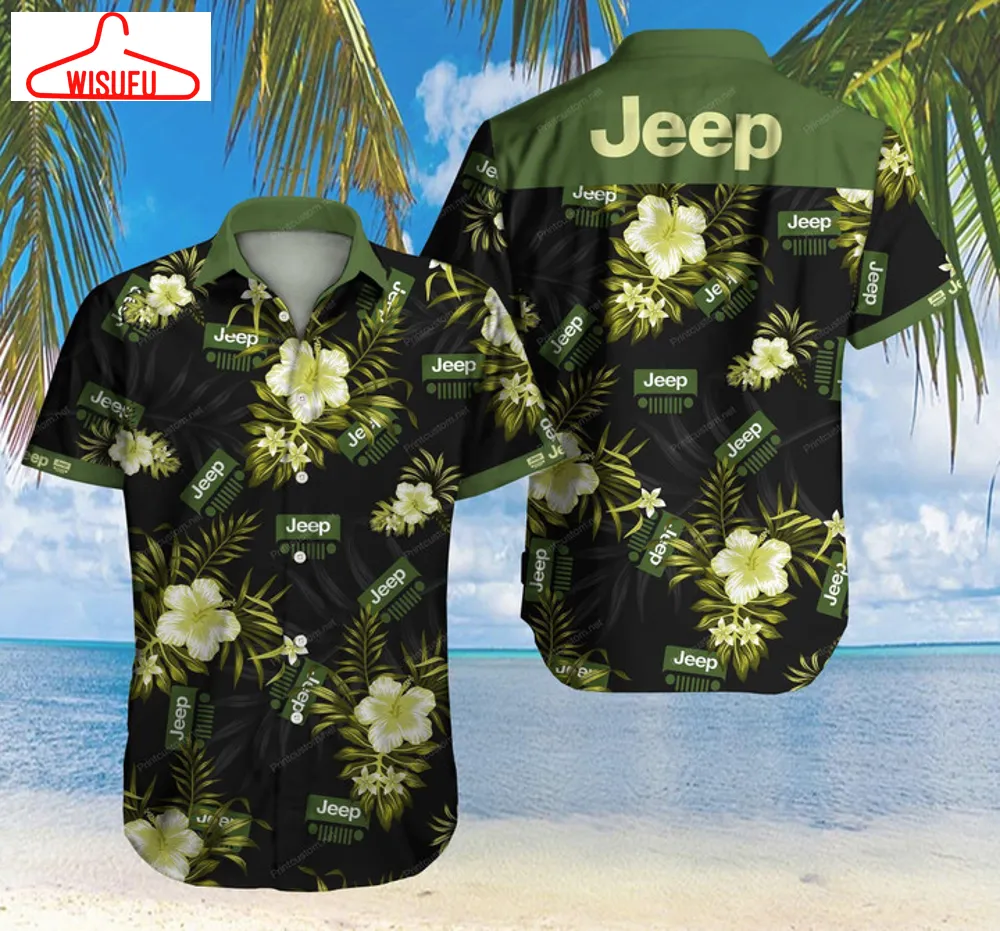 Tlmus Jeep Hawaiian Graphic Print Short Sleeve Hawaiian Casual Shirt Size S - 5xl, New Fashion, Best Gift Ideas, New Fashion Gifts