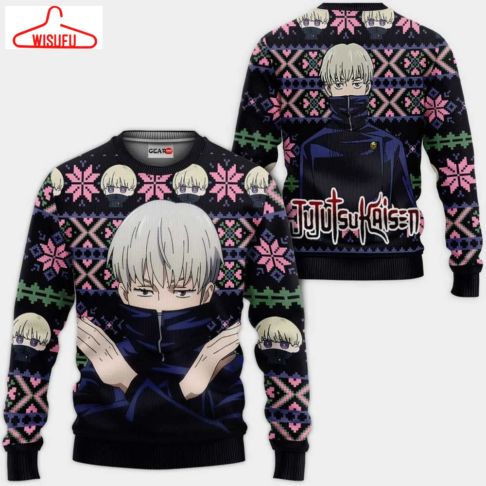 Toge Inumaki Ugly Christmas Sweater Anime Gifts, Anime Ugly Christmas Sweater Gift For Family