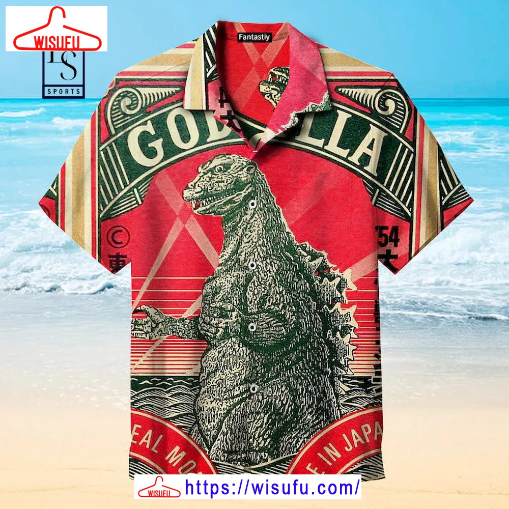 Toho Godzilla Hawaiian Shirt, New Fashion Gifts