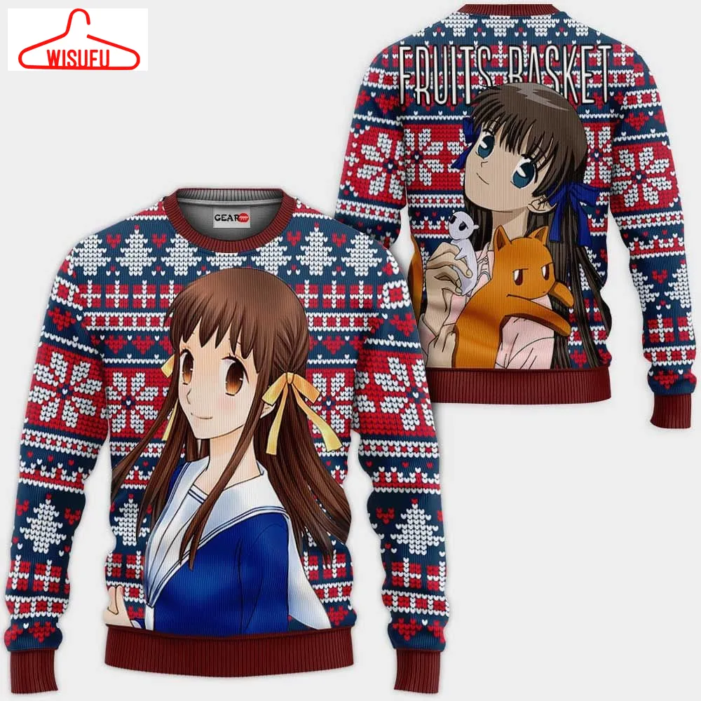 Tohru Honda Ugly Christmas Sweater Anime Gifts, Anime Ugly Christmas Sweater Gift For Family