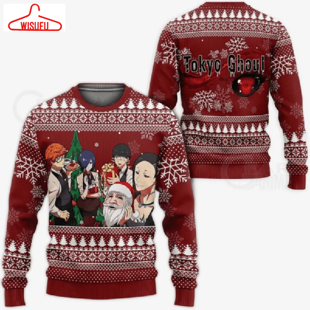 Tokyo Ghoul Anime 3 Ugly Sweater Gifts, Tokyo Ghoul Anime Gift Fan Ugly Sweater