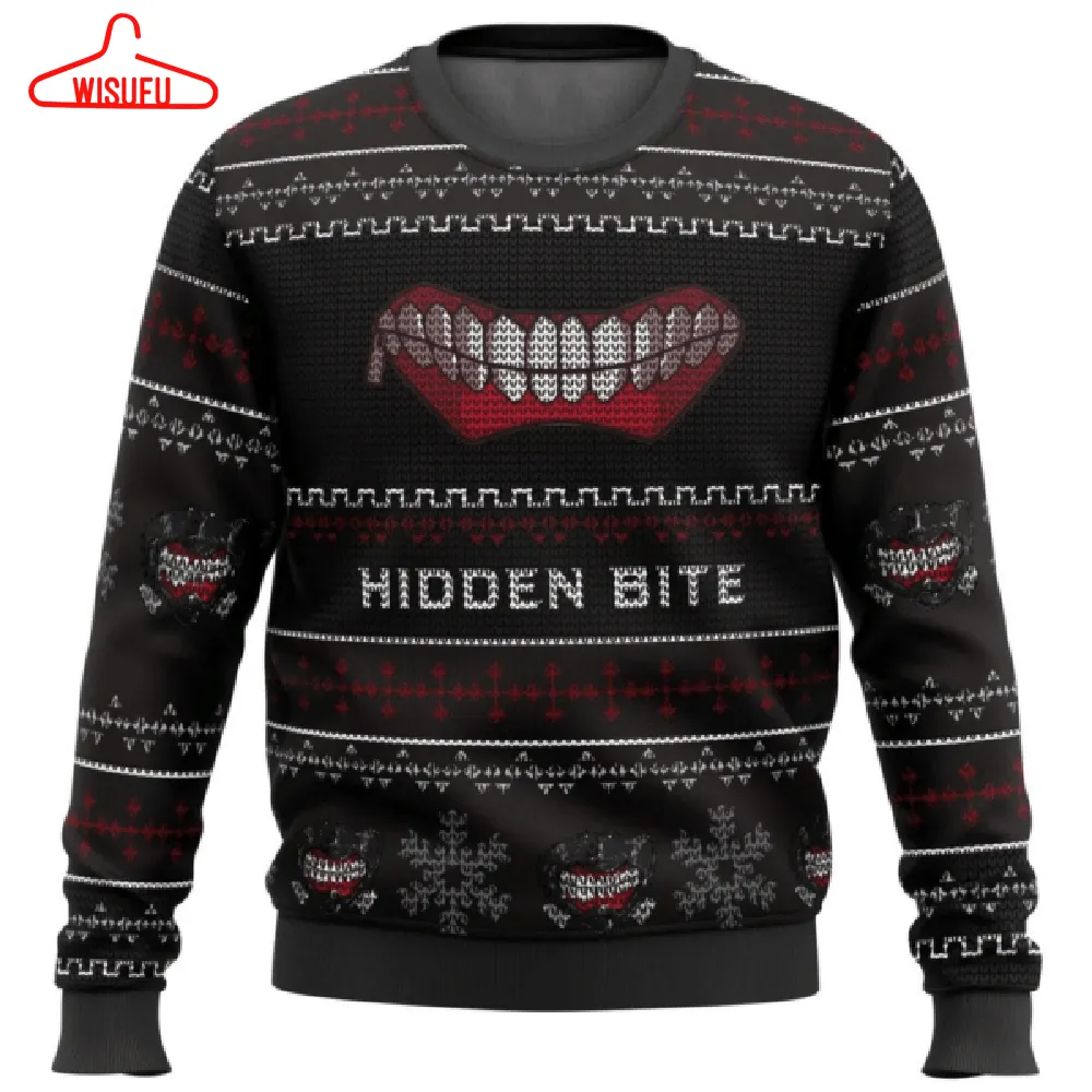 Tokyo Ghoul Anime Hidden Bite 2 Ugly Sweater Gifts, Tokyo Ghoul Anime Gift Fan Ugly Sweater