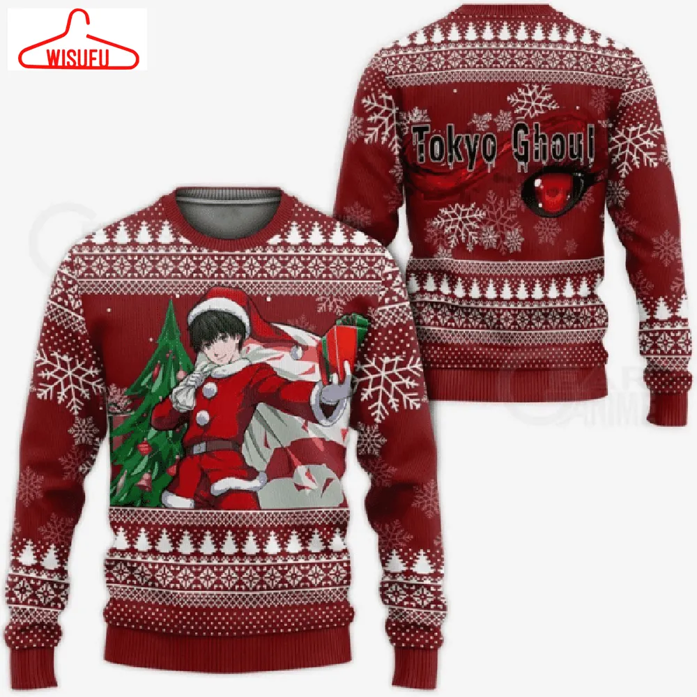 Tokyo Ghoul Anime Ken Kaneki 11 Ugly Sweater Gifts, Tokyo Ghoul Anime Gift Fan Ugly Sweater