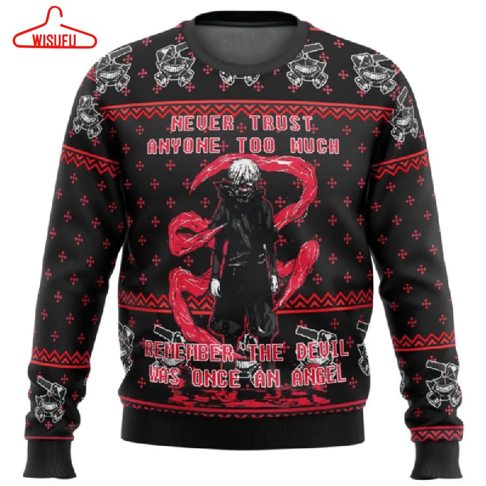 Tokyo Ghoul Anime Ken Kaneki 7 Ugly Sweater Gifts, Tokyo Ghoul Anime Gift Fan Ugly Sweater