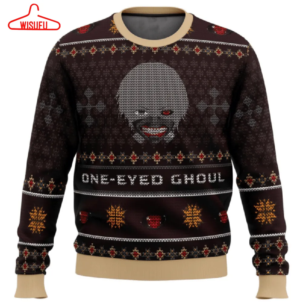 Tokyo Ghoul Anime Ken Kaneki One-eyed Ghoul 1 Ugly Sweater Gifts, Tokyo Ghoul Anime Gift Fan Ugly Sweater