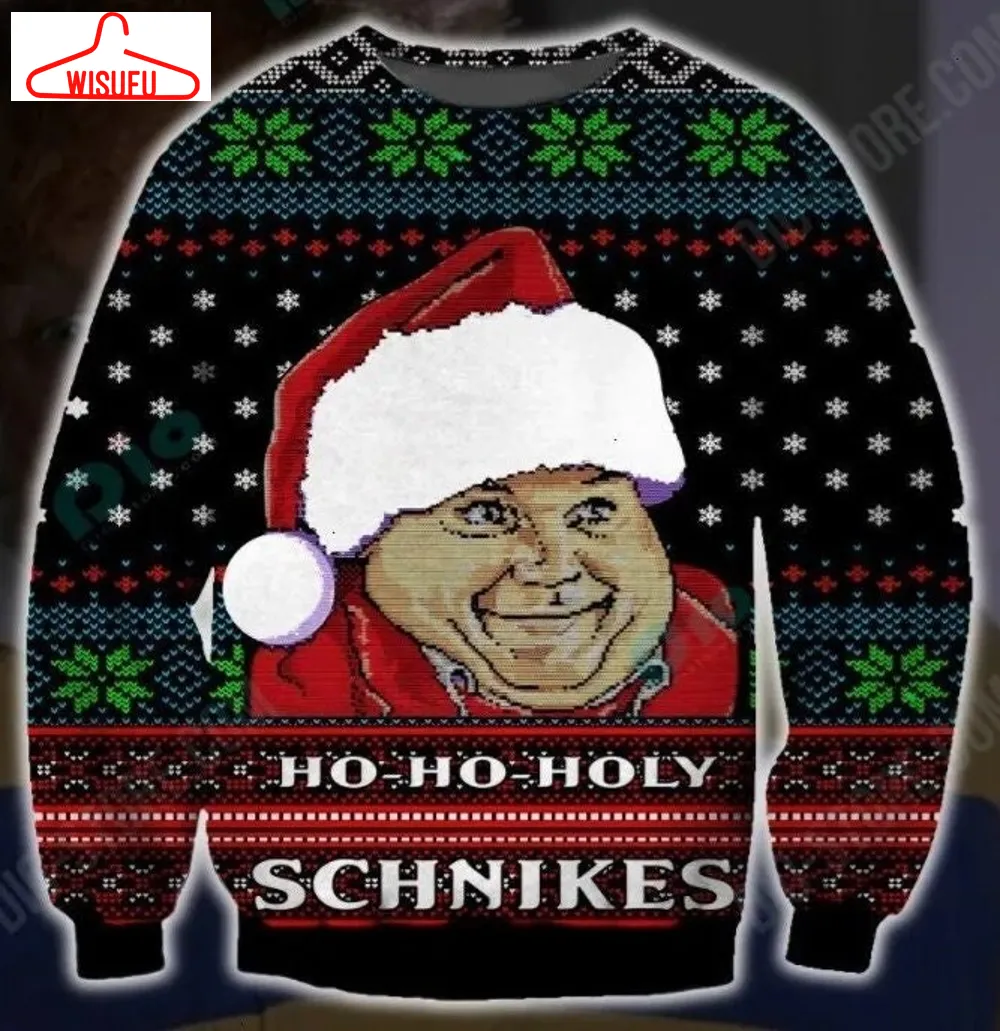 Tommy Boy Holy Schnik Ugly Knitted Christmas Sweatshirt, Chris Farley Xmas Sweater, Christmas Sweater, Ugly Christmas Sweater