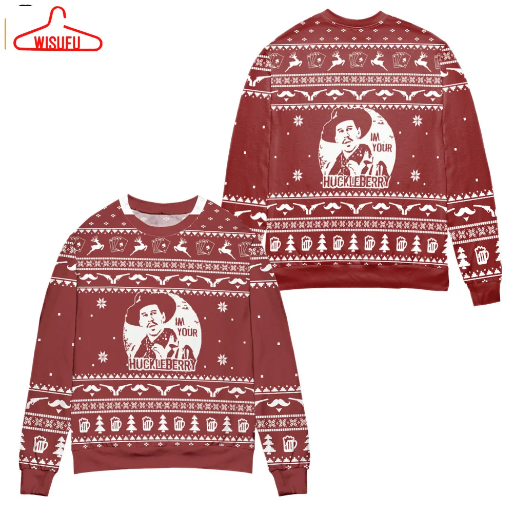 Tomstone I'm Your Huckleberry Ugly Christmas Sweater