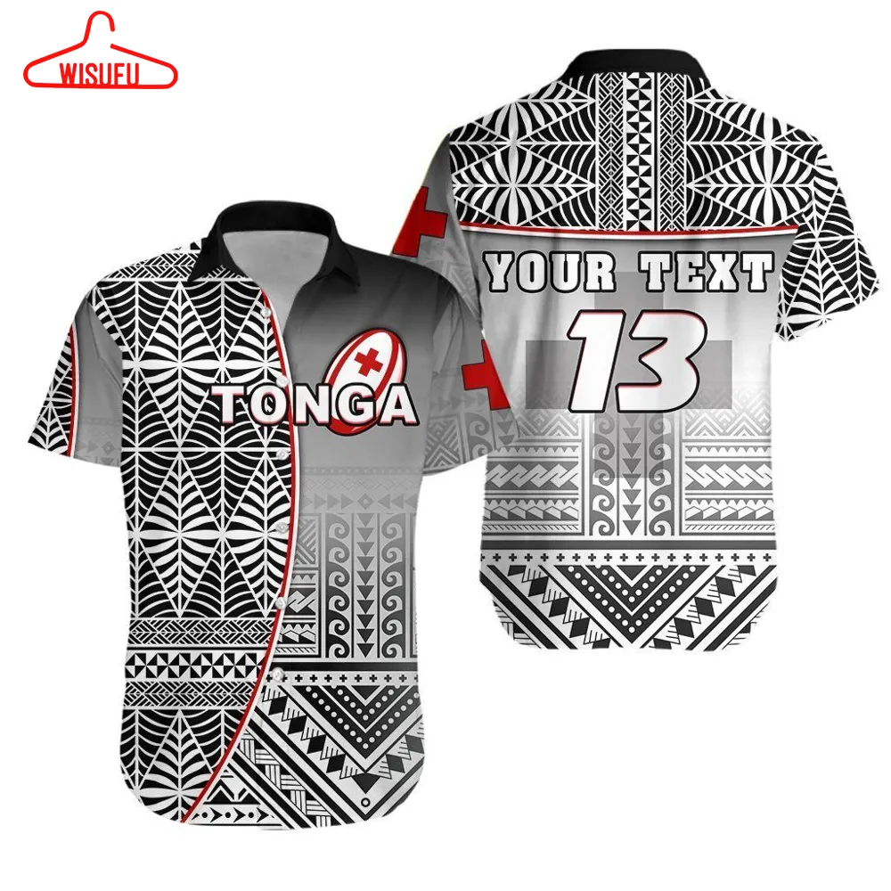 Tonga Rugby Hawaiian Shirt Impressive Version Black- Custom Text And Number K13, New Hawaiian Holiday Outfits, New Fashion Gifts