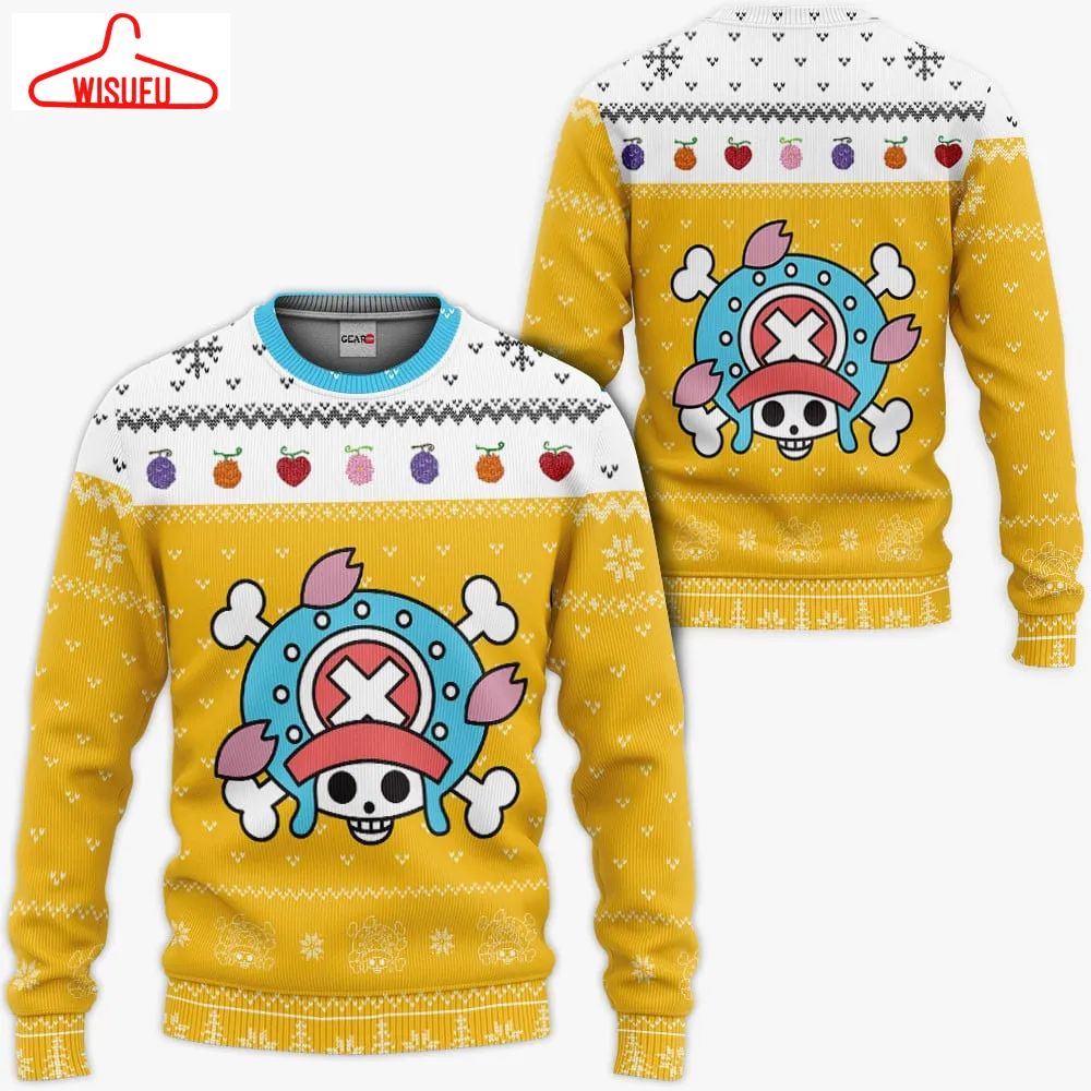 Tony Tony Chopper Symbol Ugly Sweater Christmas, Anime Ugly Christmas Sweater Gift For Family