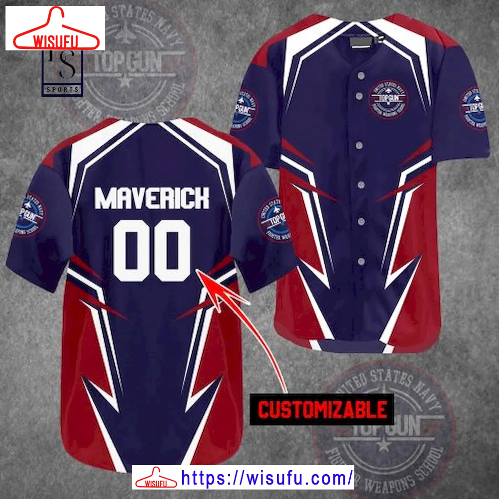 Top Gun Personalized Baseball Jersey, New Fashion Gifts