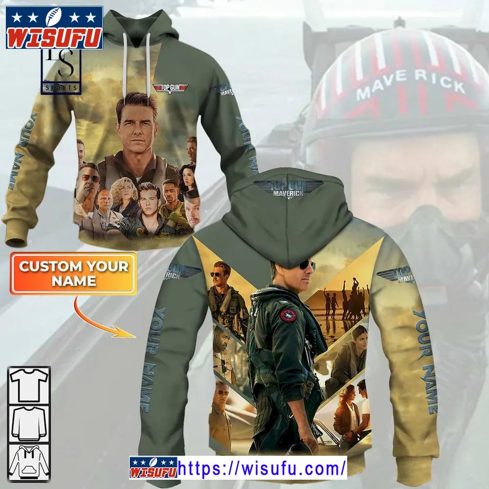 Top Gun Tom Cruise Custom Name Hoodie 3d