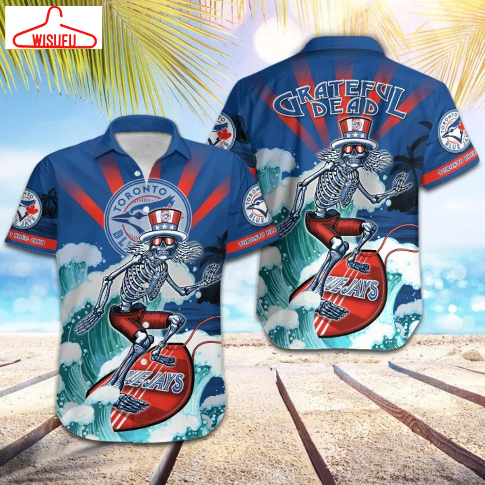 Toronto Blue Jays Grateful Dead Hawaiian Shirt, New Fashion Gifts