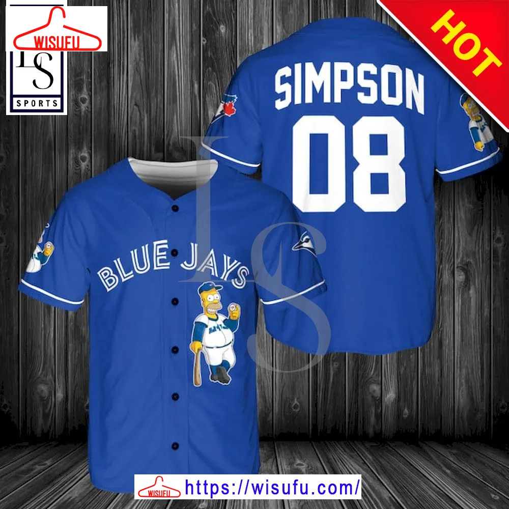 Toronto Blue Jays Simpson Baseball Jersey, New Fashion Gifts