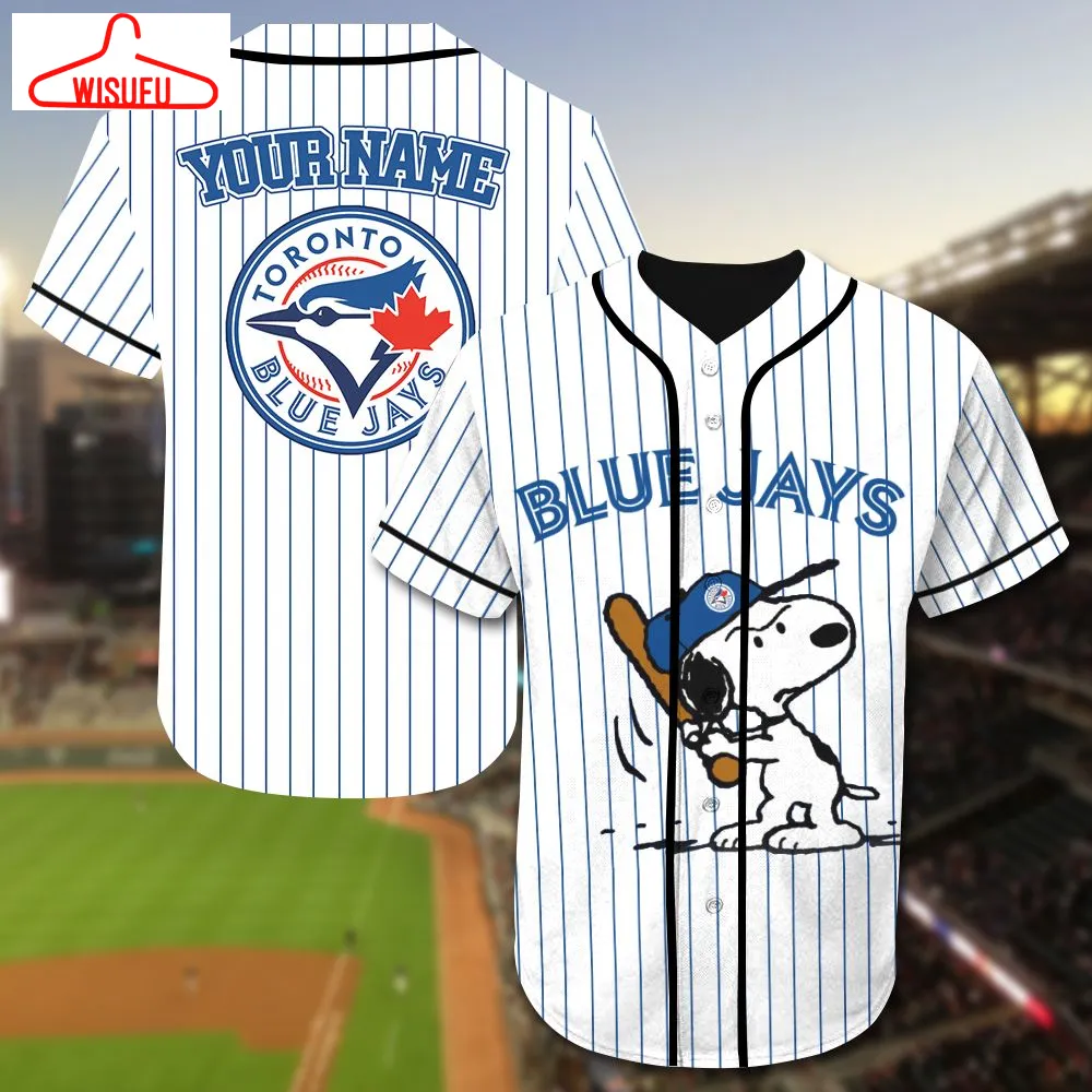 Toronto Blue Jays Snoopy M-lb Personalized Baseball Jersey, New Fashion Gifts Vtbl30323