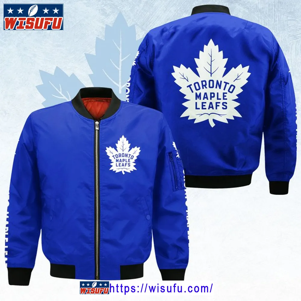 Toronto Maple Leafs Blue Bomber Jacket