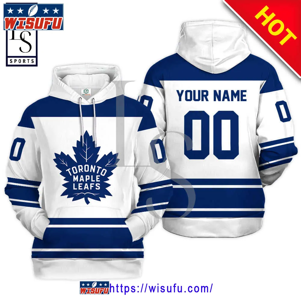 Toronto Maple Leafs NH.L Logo Custom Name Hoodie