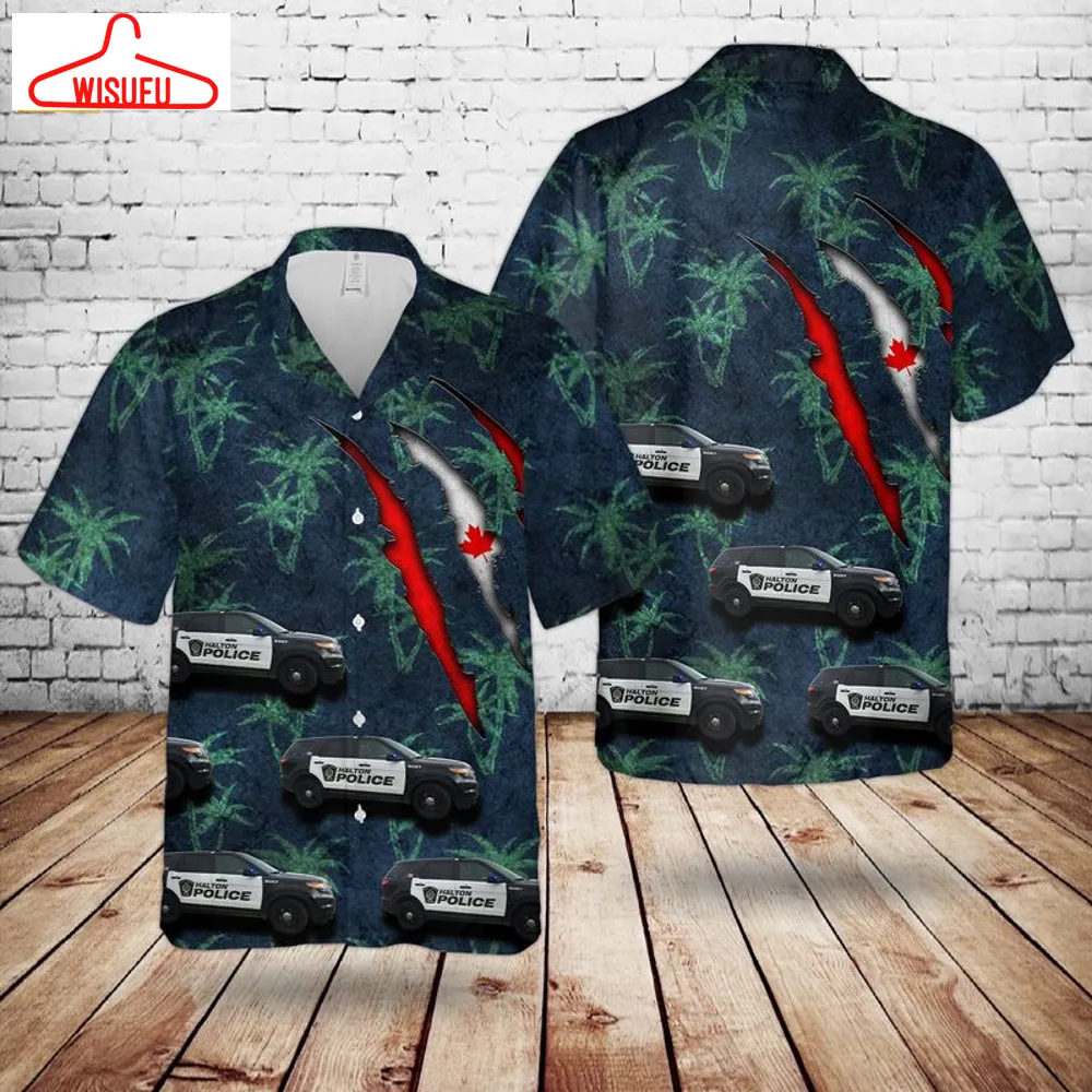 Toronto, Ontario, Canada, Halton Regional Police Service Hawaiian Shirt, New Fashion Gifts