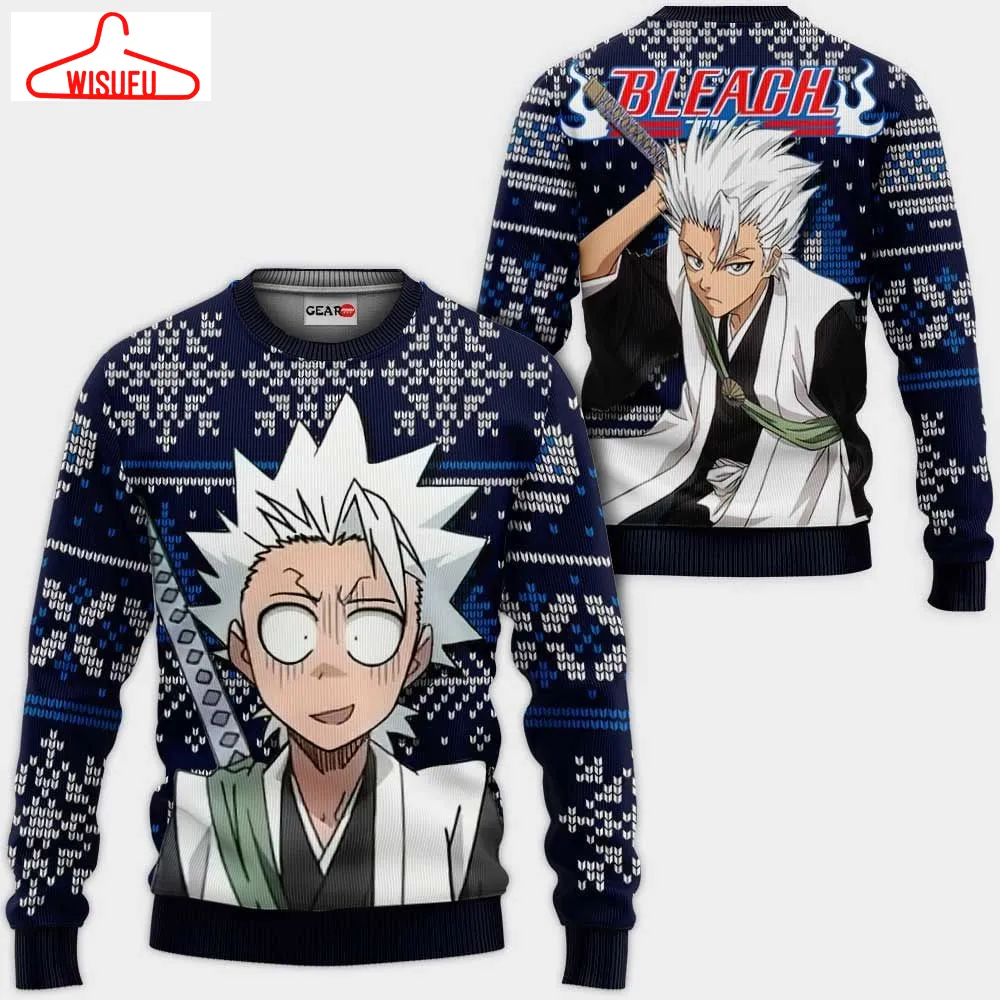 Toshiro Hitsugaya Ugly Christmas Sweater Custom Bl Xmas Gifts, Anime Ugly Christmas Sweater Gift For Family