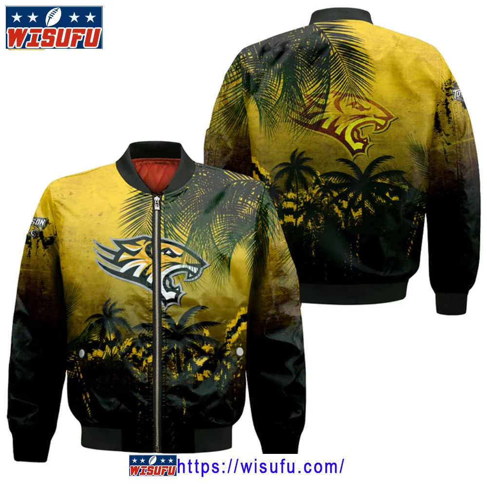 Towson Tigers Coconut Tree Tropical Grunge Bomber Jacket