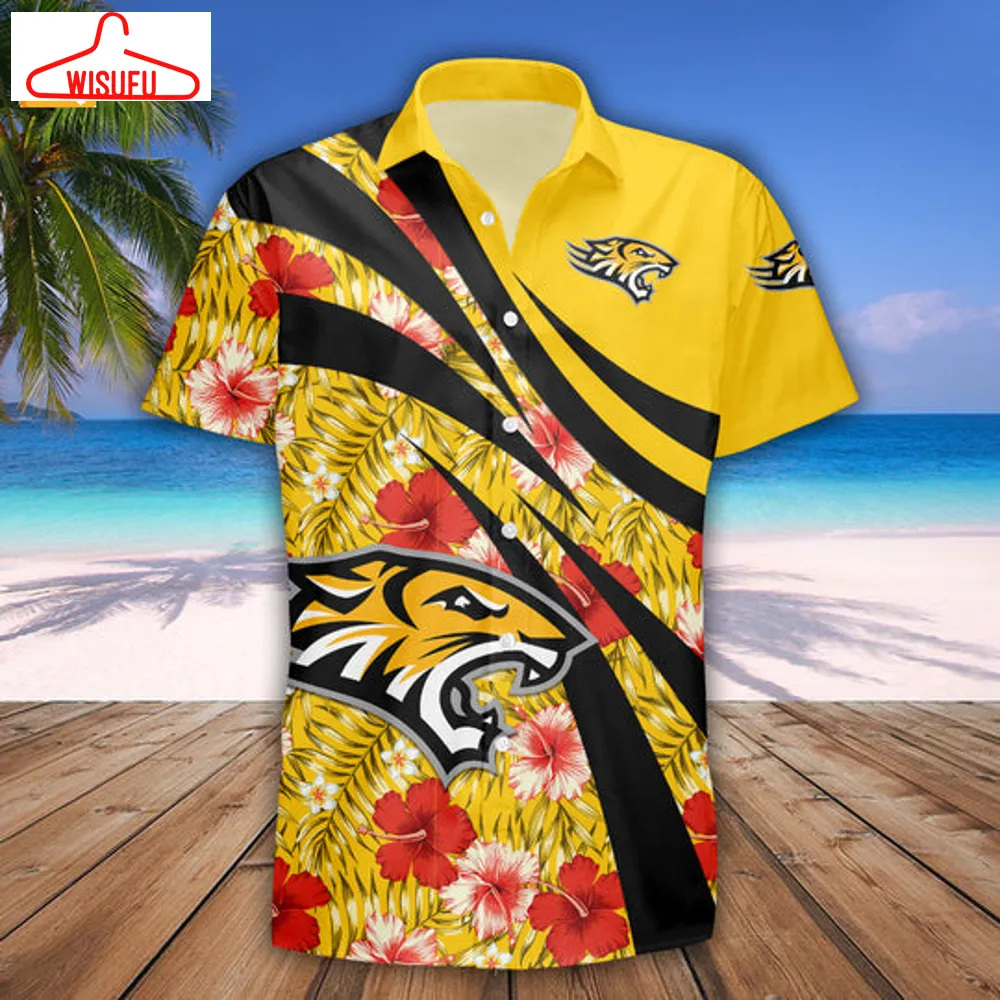 Towson Tigers Hibiscus Sport Hawaiian Shirt, New Fashion Gifts