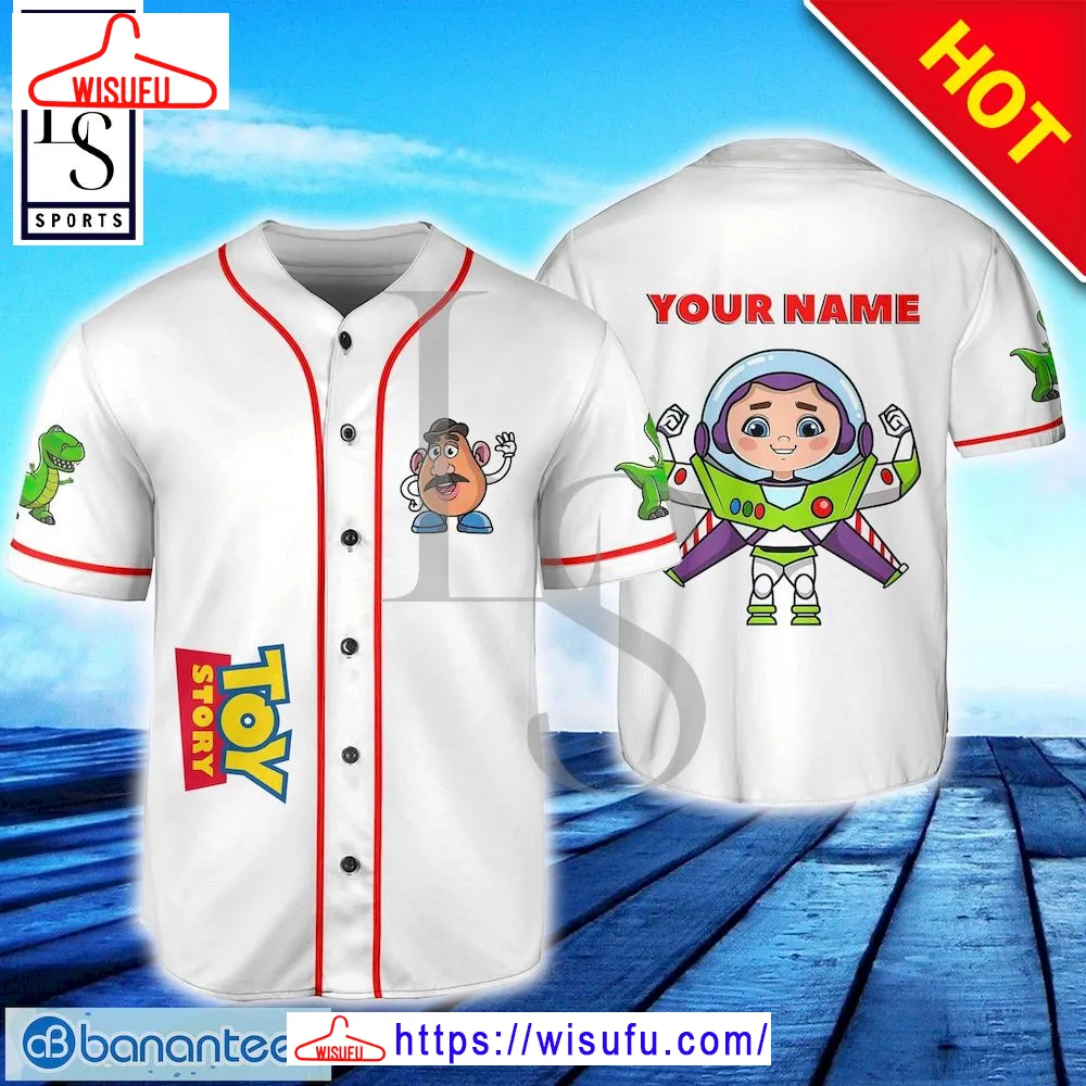 Toy Story Chibi Art Custom Name Baseball Jersey, New Fashion Gifts