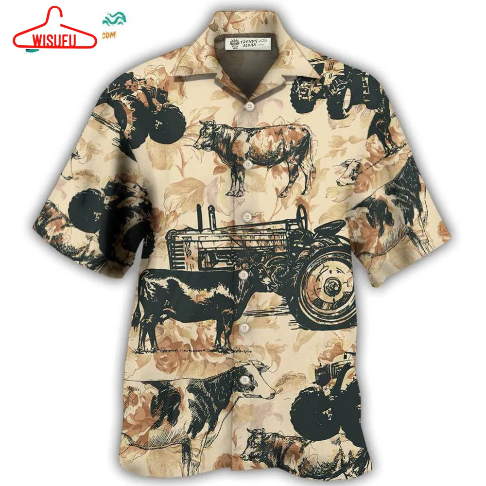 Tractor And Cow I Like Hawaiian Shirt- Wisufu Aloha