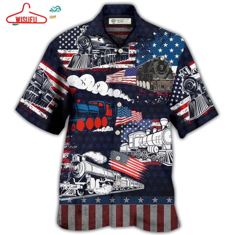 Train Independence Day Hawaiian Shirt- Wisufu Aloha