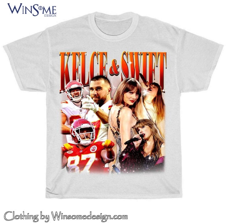 Travis Kelce And Taylor Swift Shirt, Kansas Football Long Sleeve Unisex White T Shirt