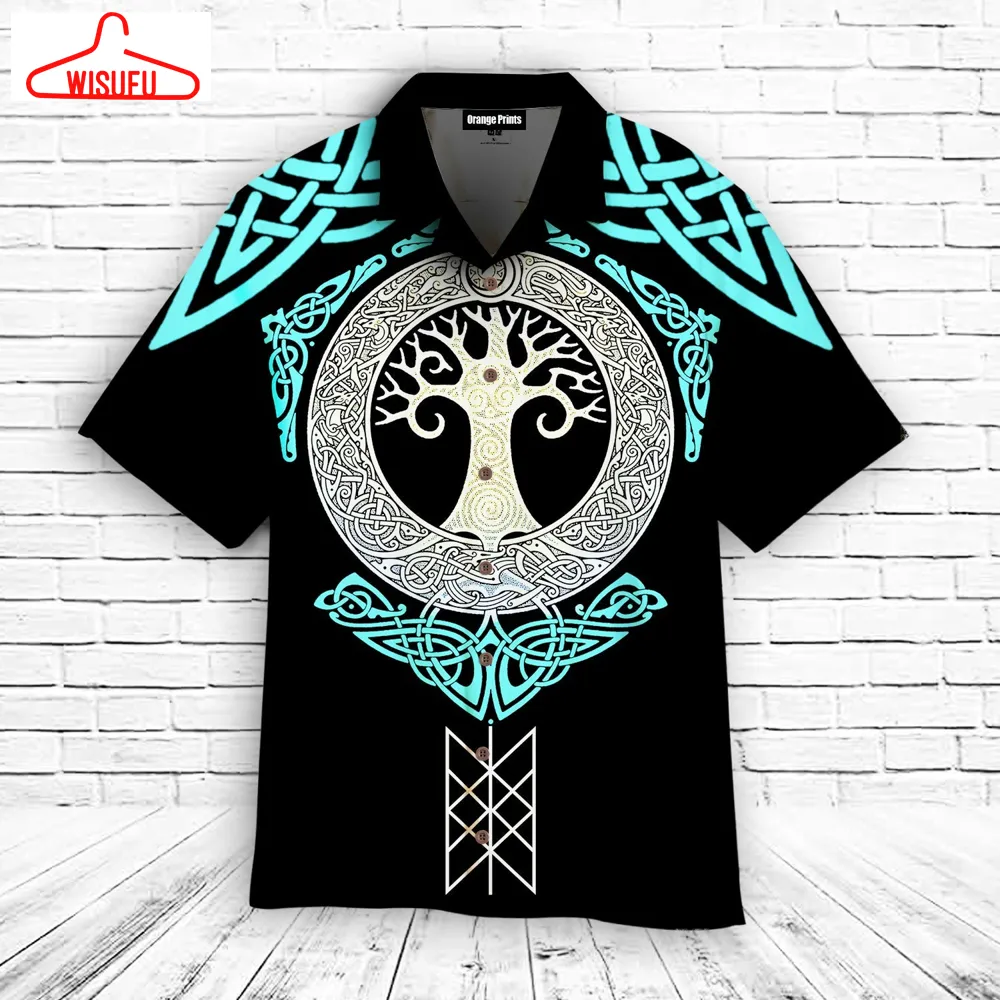 Tree Of Life Viking Hawaiian Shirt - For Men & Women - Adult - Wt1068, New Hawaiian Holiday Outfits, New Fashion Gifts