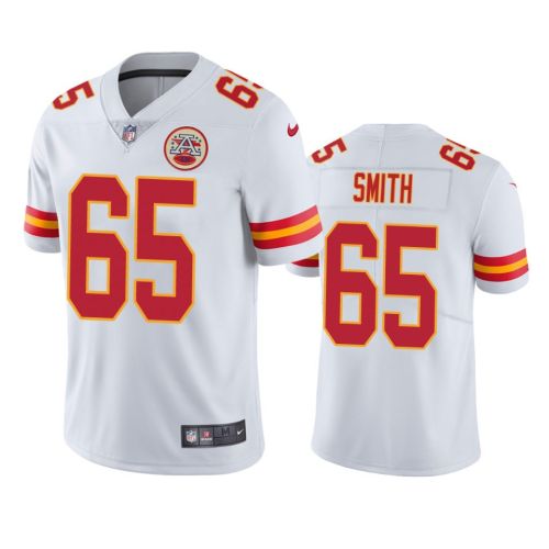 Trey Smith 65 Kansas City Chiefs White Vapor Jersey