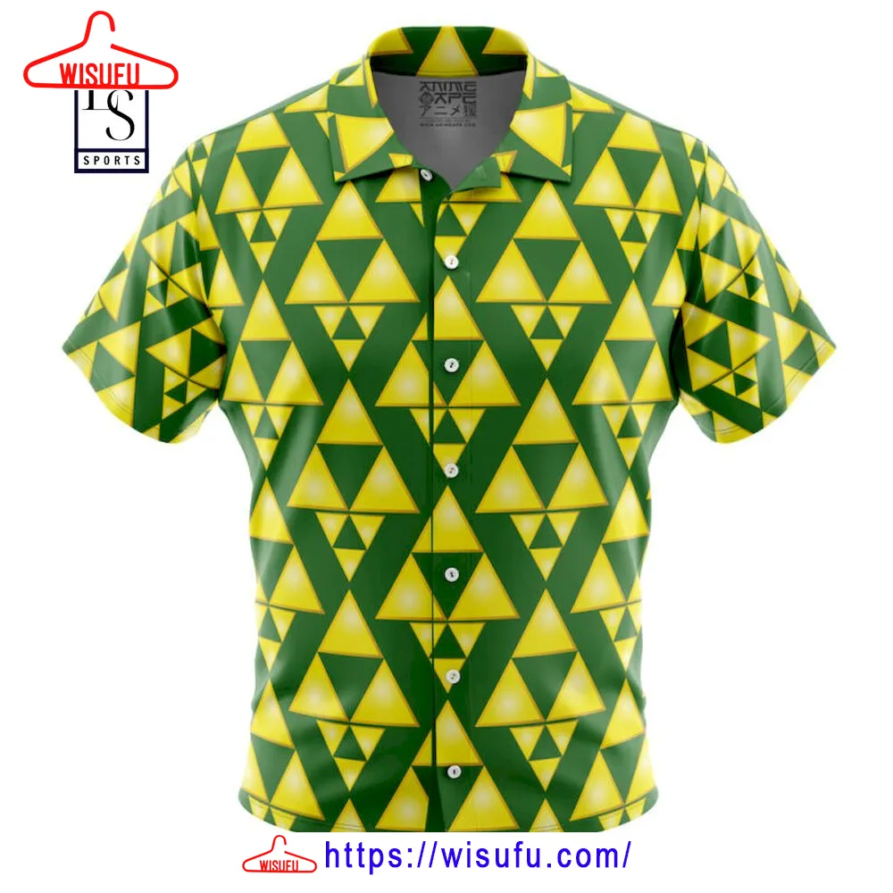 Tri Force The Legend Of Zelda Button Up Hawaiian Shirt, New Fashion Gifts